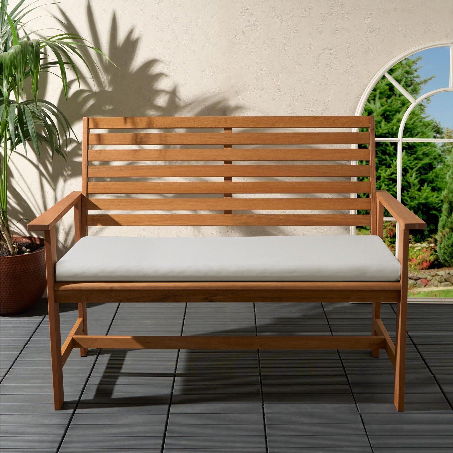 Waterproof Bench Cushion Pads Outdoor Garden 2/3 Seater Furniture Chair Cover