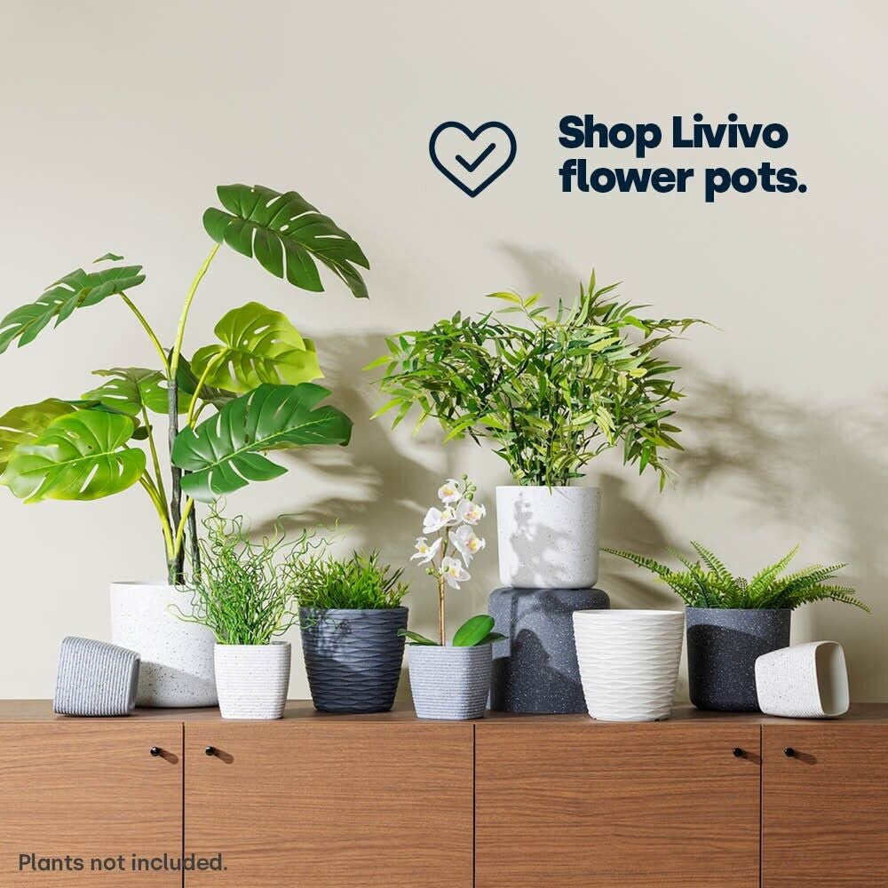 LIVIVO Plastic Garden Flowerpot, Planter Basket for Indoor & Outdoor Plants