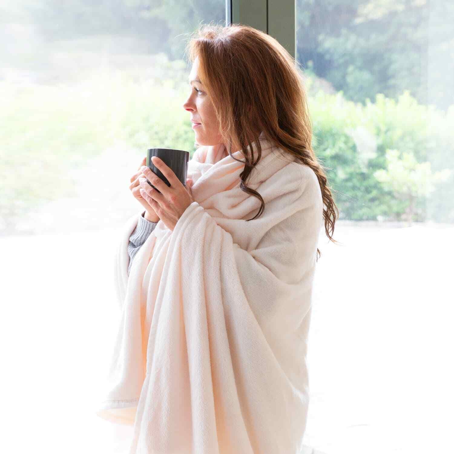 Large Blanket Fleece Throw Sofa Bed Luxury Soft Warm for Winter Single Double UK