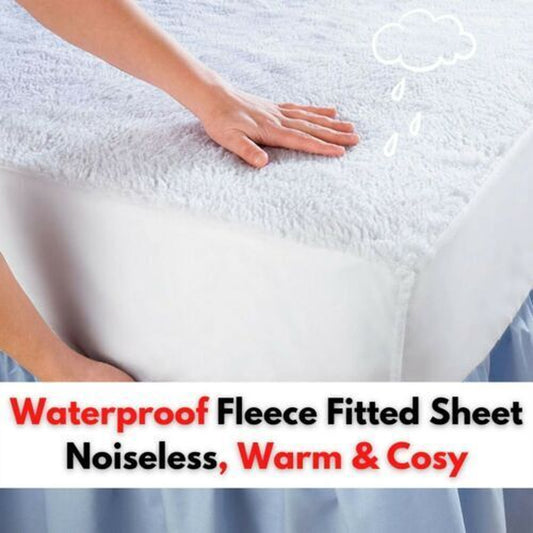 Teddy Fleece Fitted Sheet Extra Deep Cosy Warm Luxury Waterproof Mattress Cover