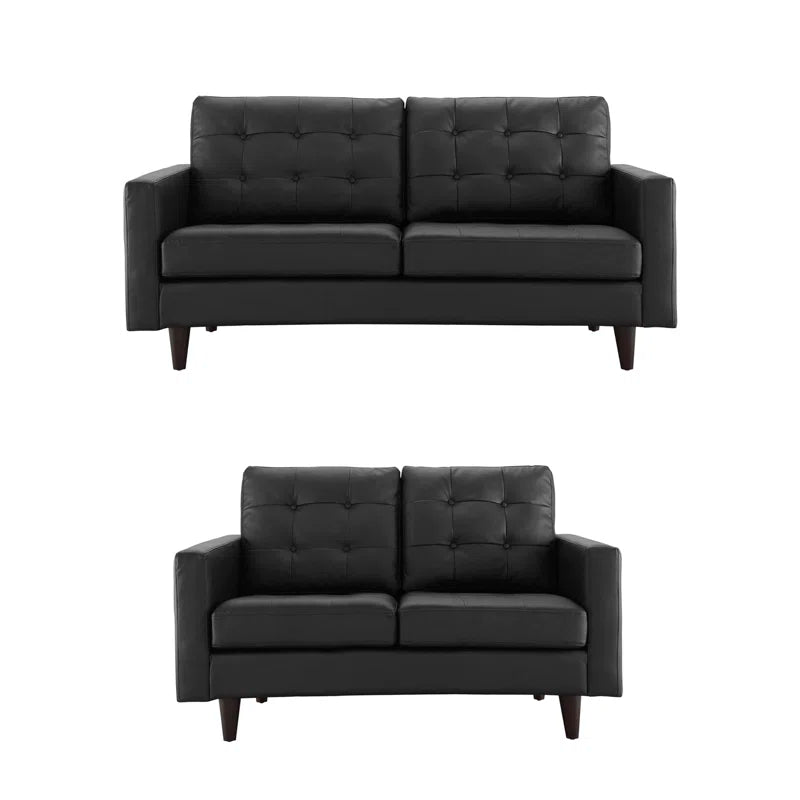 Orfield Leather 2 Piece Living Room Sofa Set