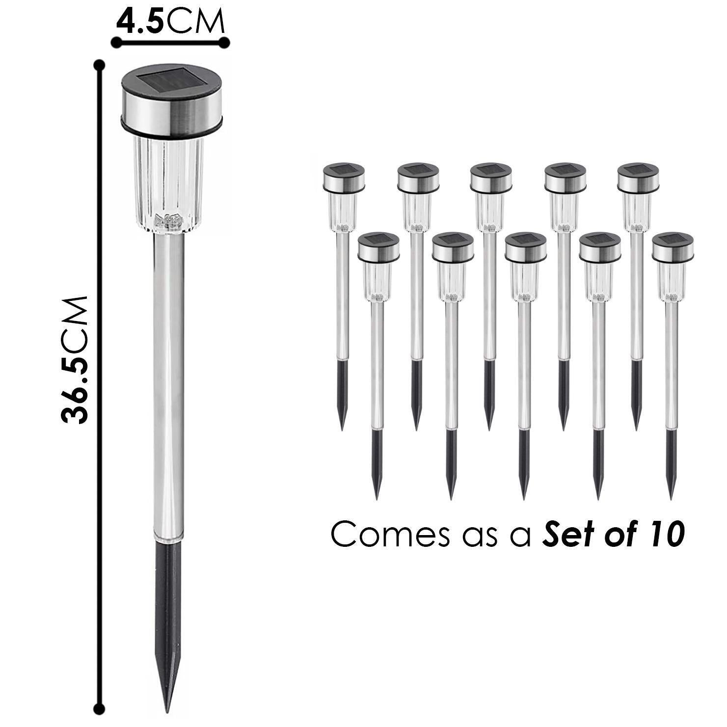 Solar Lights Outdoor Garden Solar Stake Lights Patio Pathway Lighting 10 Pieces