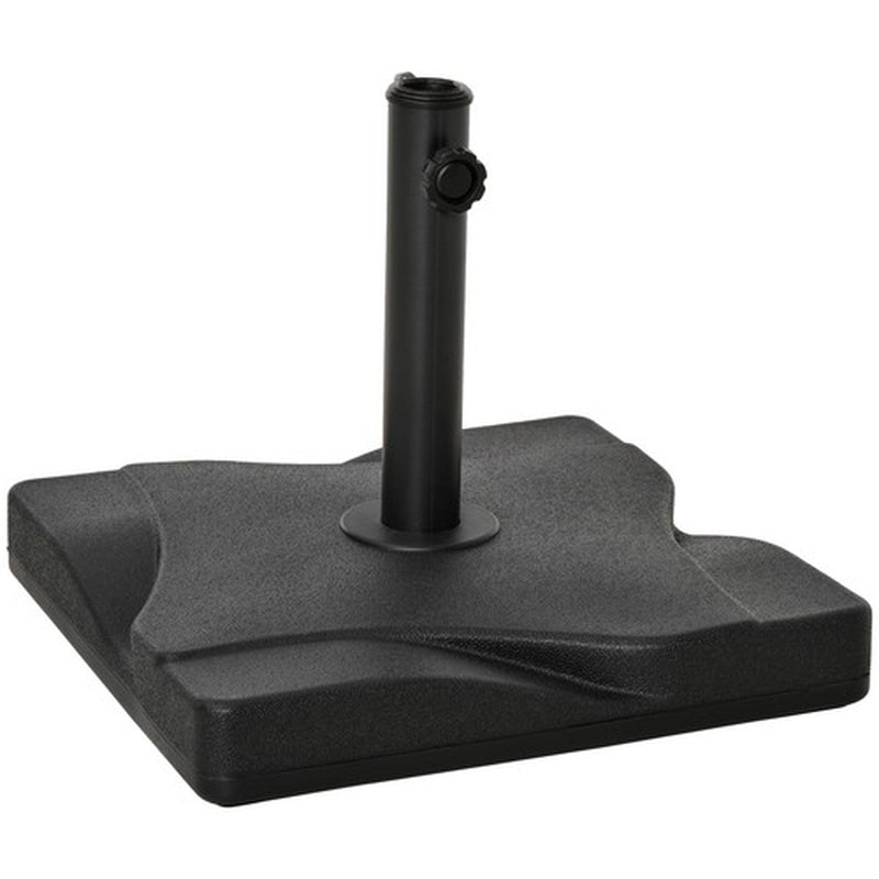 Outdoor Garden Parasol Base Stand Holder, Square, Fits Φ32Mm,Φ38Mm,Φ4