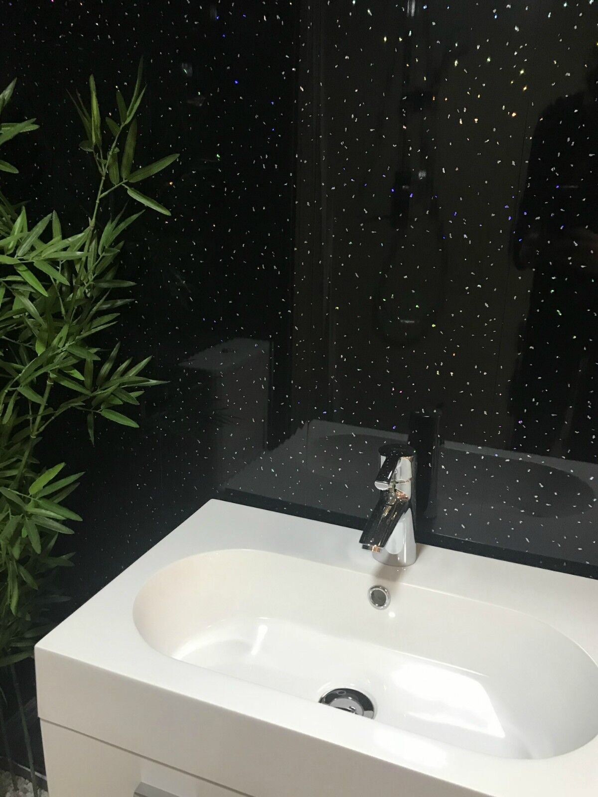 10 White Black Grey Sparkle & Marble Shower Wall Panels PVC Bathroom Cladding