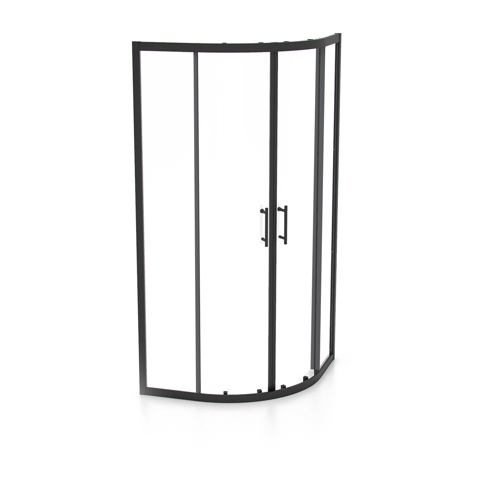 Saturn Black Framed Quadrant 1850 X 870 Corner Shower Enclosure & Tray