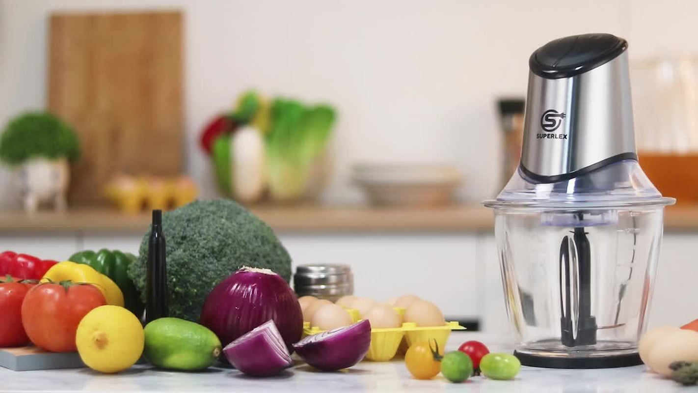 Mini Chopper Electric Blender& One Button Operation,Easy Clean with Nuts Grinder