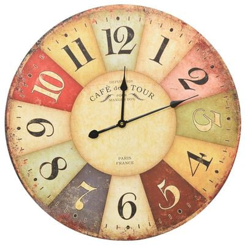 Vintage Wall Clock Colourful 30 Cm