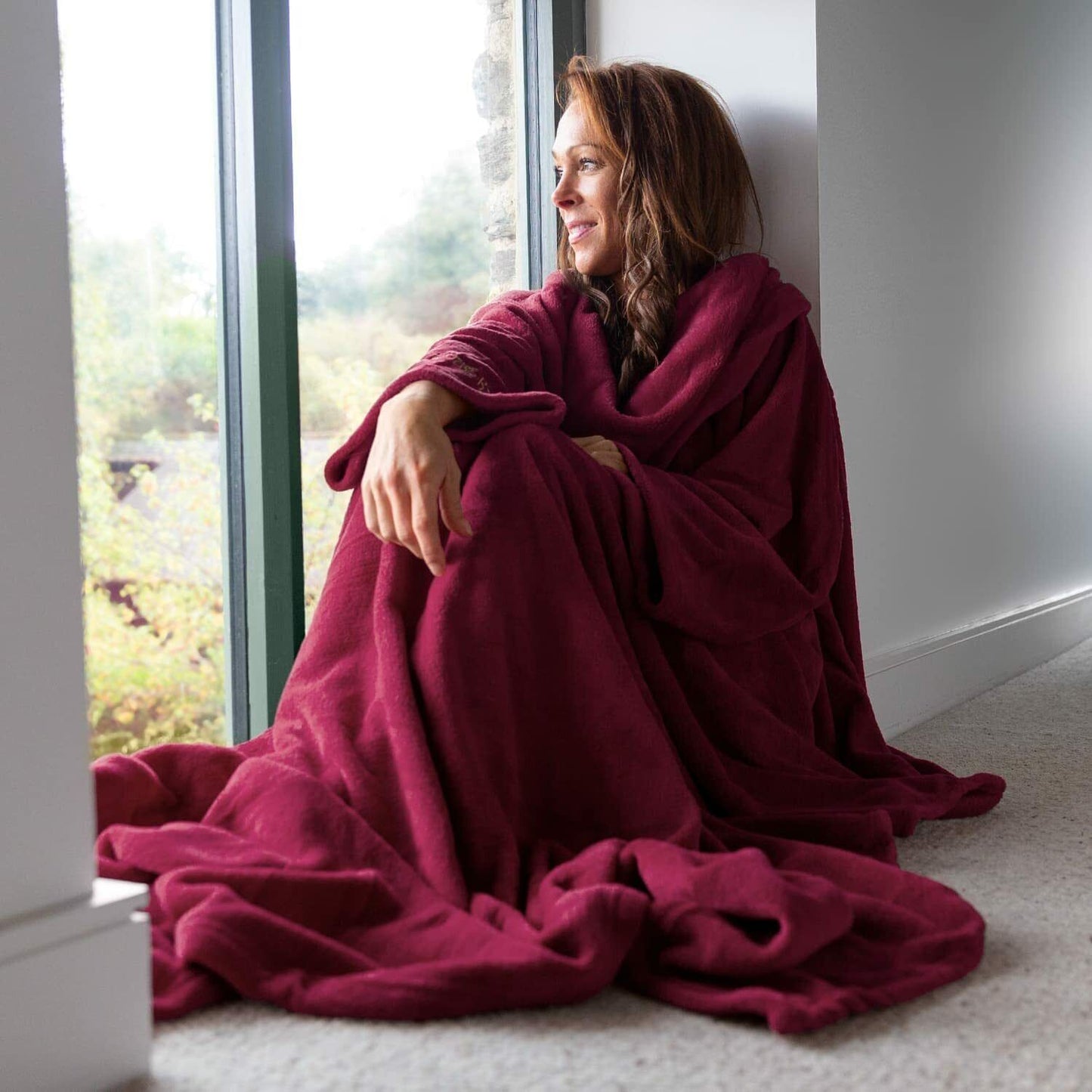 Genuine Snug Rug DELUXE ™ ADULT Cosy Warm SLEEVED Arms Blanket Fleece Official