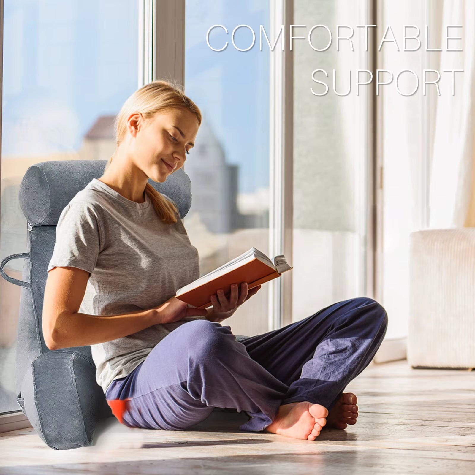 Headboard Pillow Triangle Cushion Reading Large Bolster Backrest Positioning Support Body Wedge Sleeping Pillow for Bed Headboar