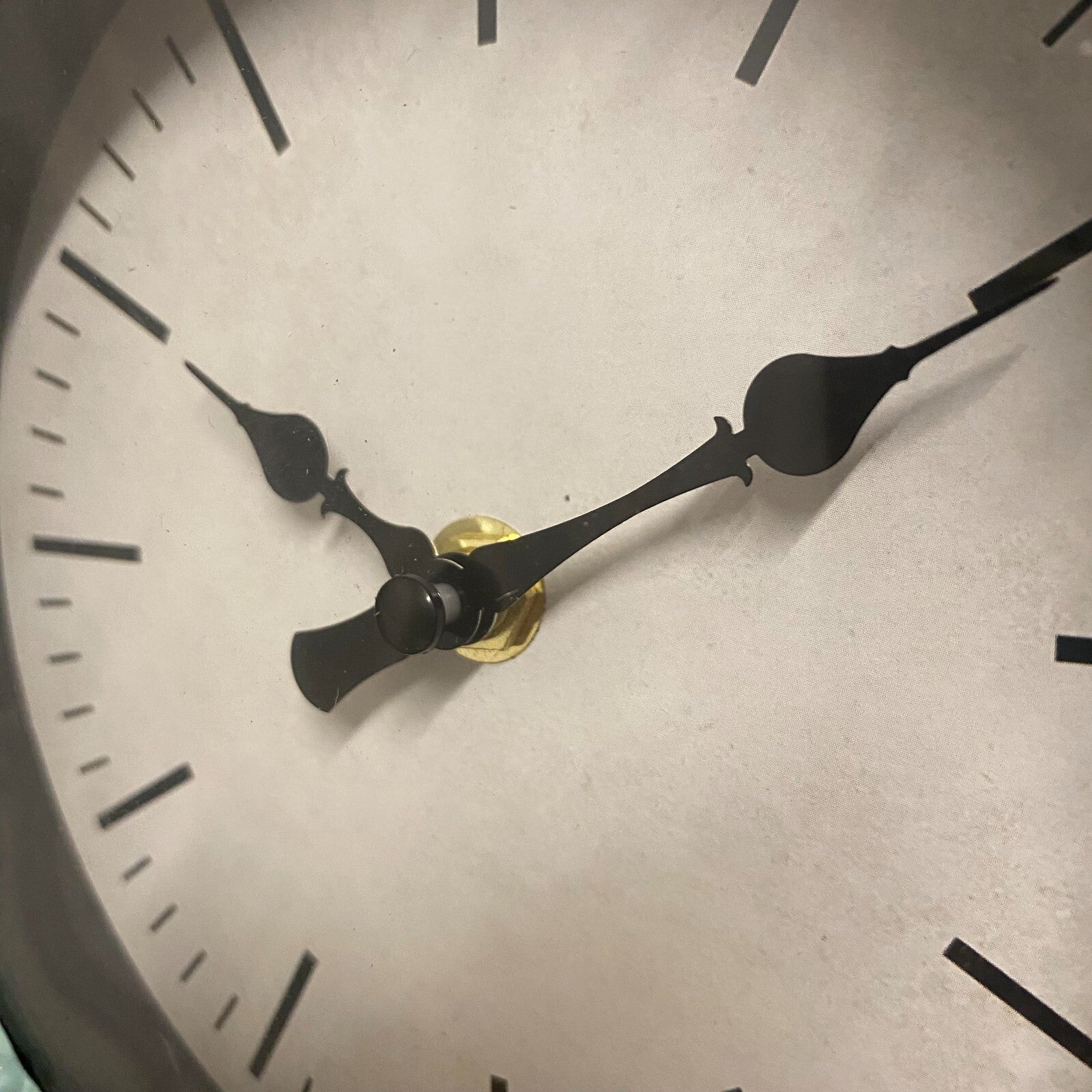 34Cm Rustic Hanging Wall Clock – Pale Green Finish with Rope for Factory Décor