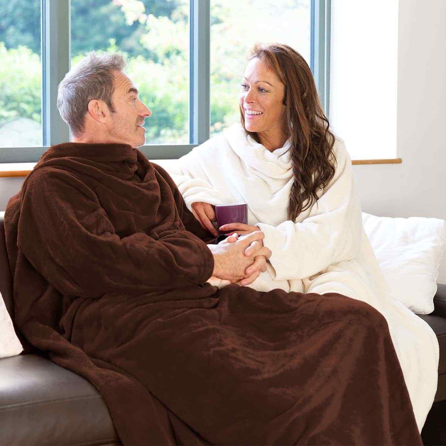 Genuine Snug Rug DELUXE ™ ADULT Cosy Warm SLEEVED Arms Blanket Fleece Official