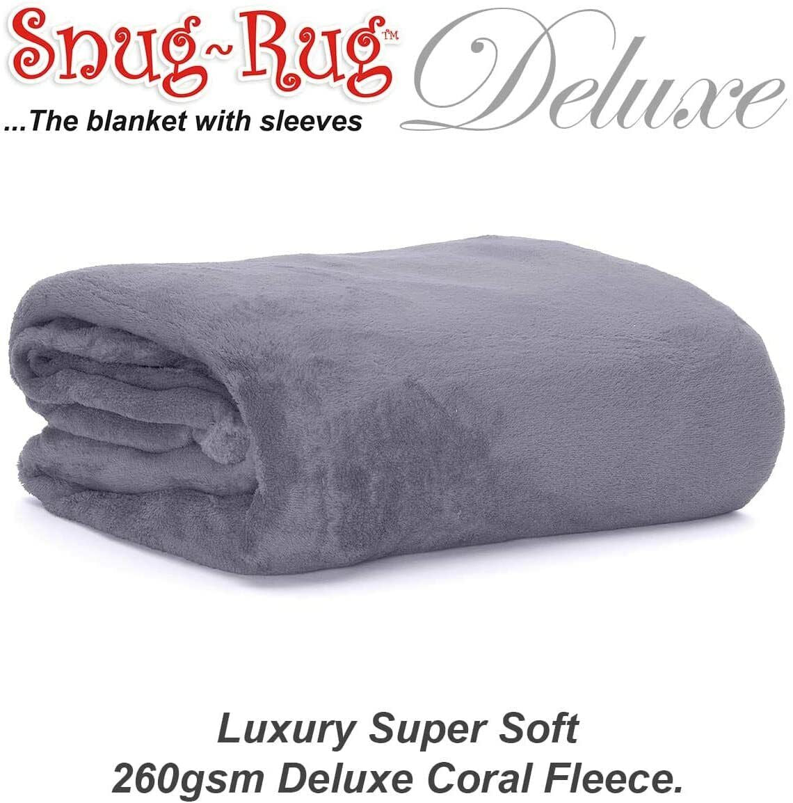 Genuine Snug Rug DELUXE ™ ADULT Cosy Warm SLEEVED Arms Blanket Fleece Official