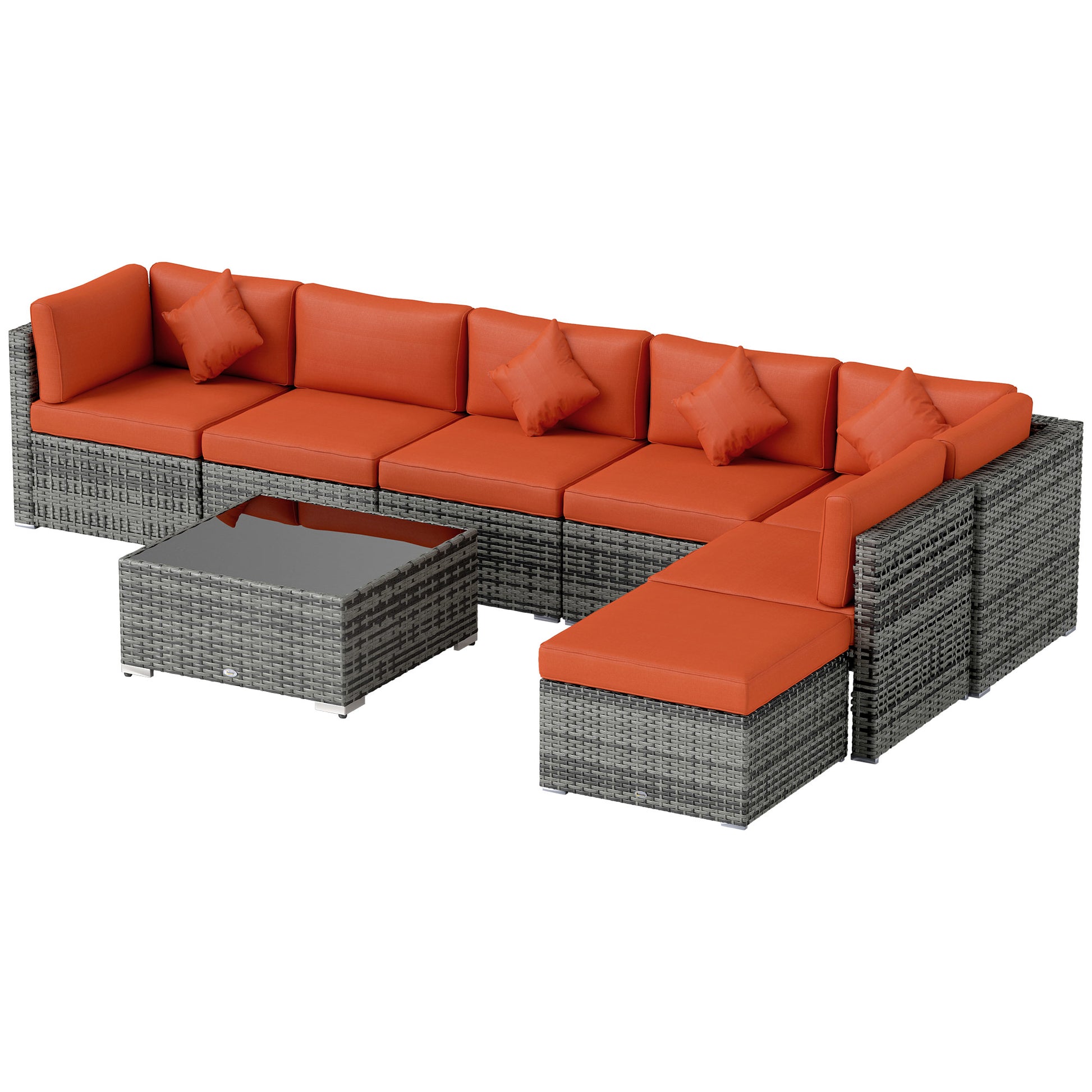 Rattan Outdoor Garden Furniture Patio Corner Sofa Set with Cushions