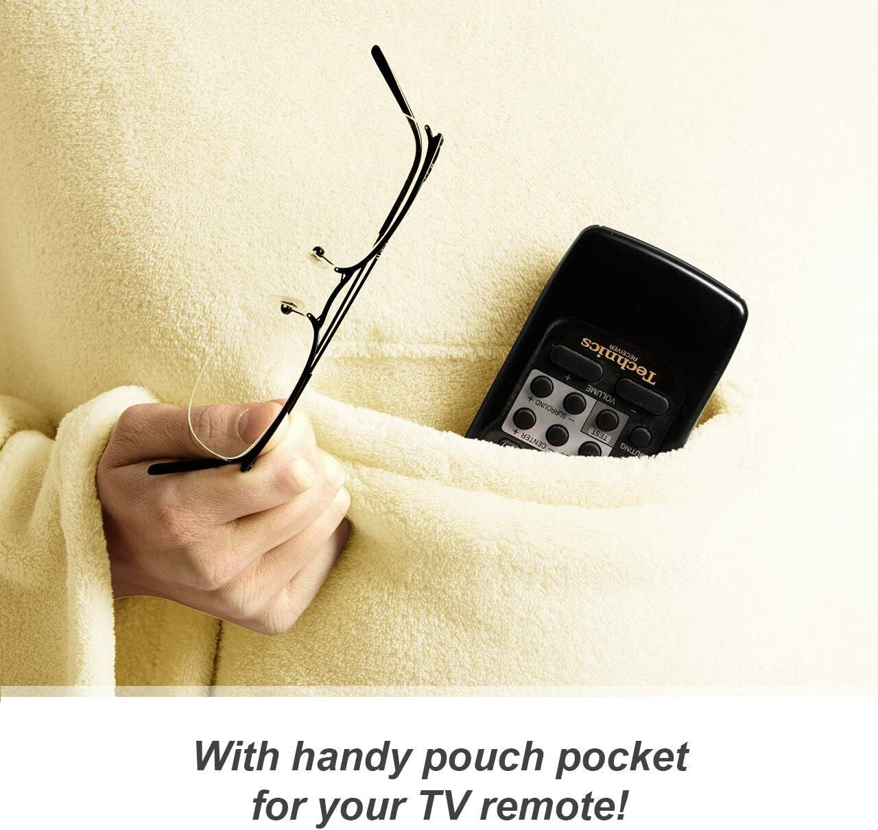 Genuine Snug Rug DELUXE ™ ADULT Cosy Warm SLEEVED Arms Blanket Fleece Official