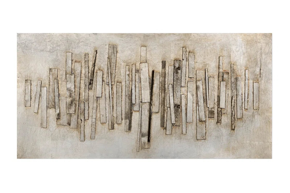 Handmade Modern Abstract Wall Decor on Solid Wood