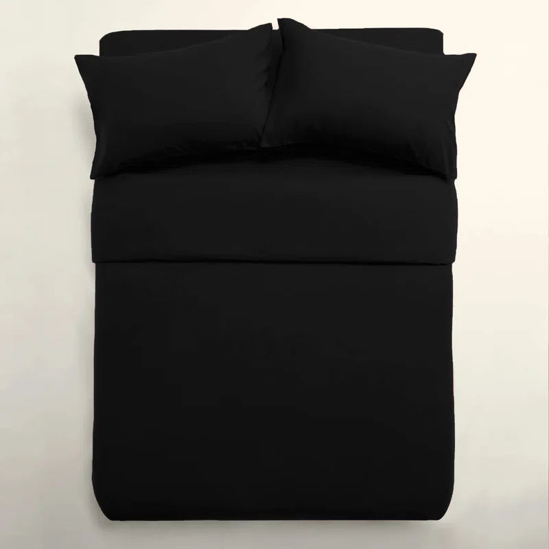 Kiranjot Microfibre 200 TC Reversible Modern & Contemporary Duvet Cover Set with Pillow Cases