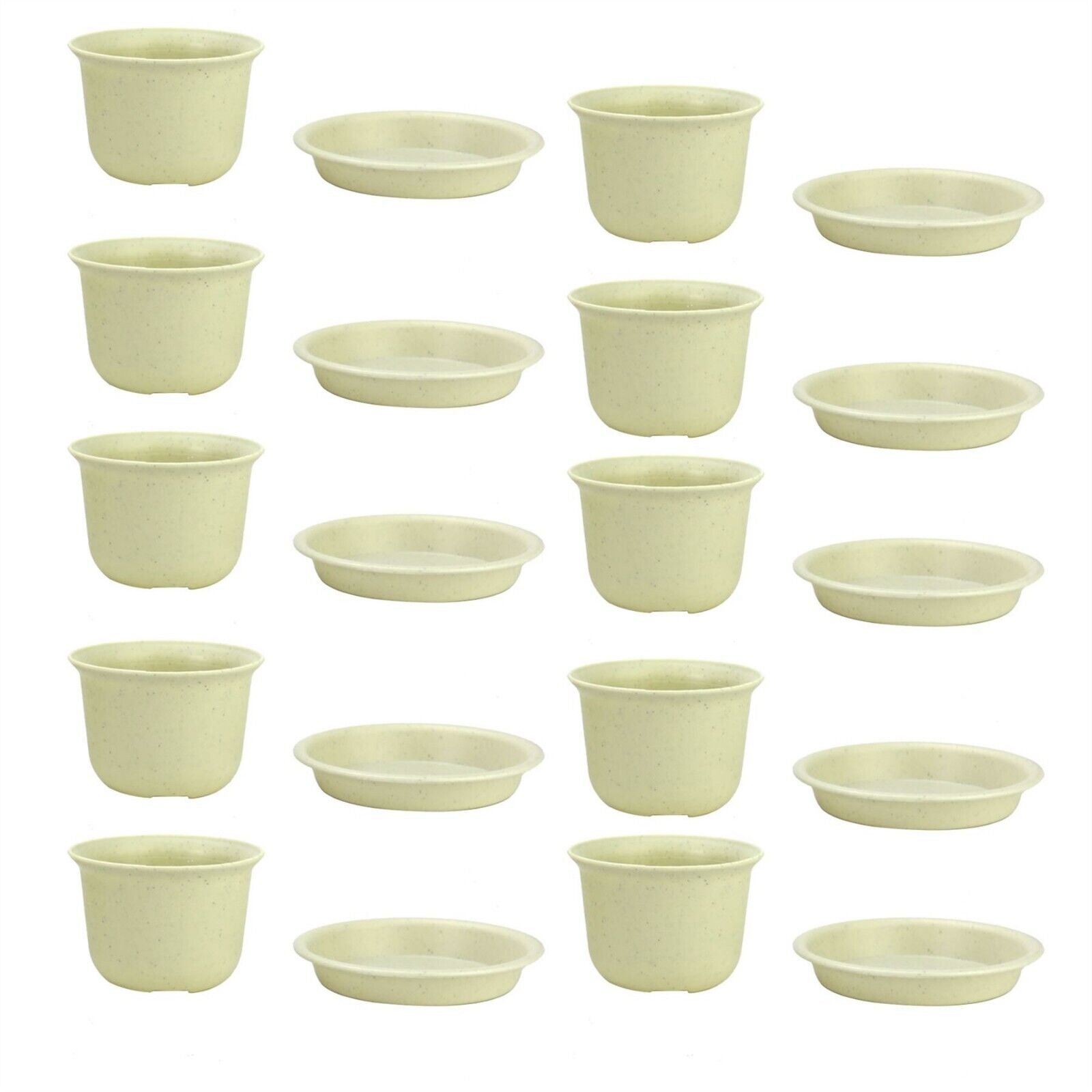 Plastic Plant Pots Set of 10 Medium Indoor & Outdoor Flower Pots | Pukkr