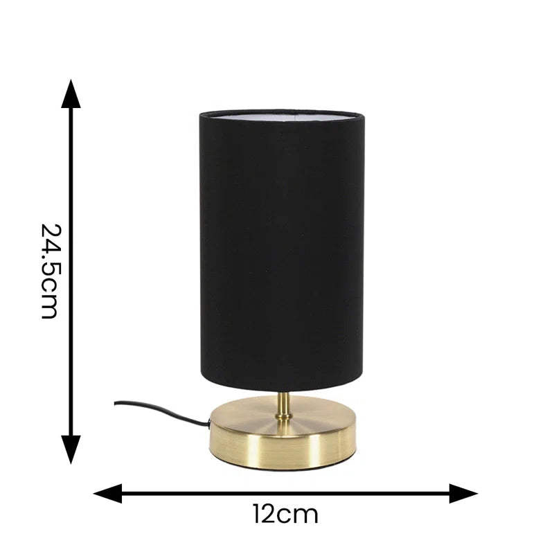 Romica Pair of Touch Table Lamps with Fabric Shades