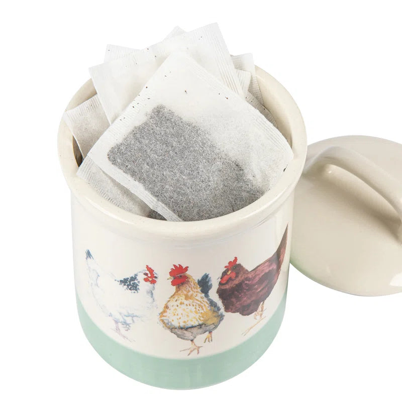 Apple Farm Stoneware Coffee, Tea and Sugar Canisters