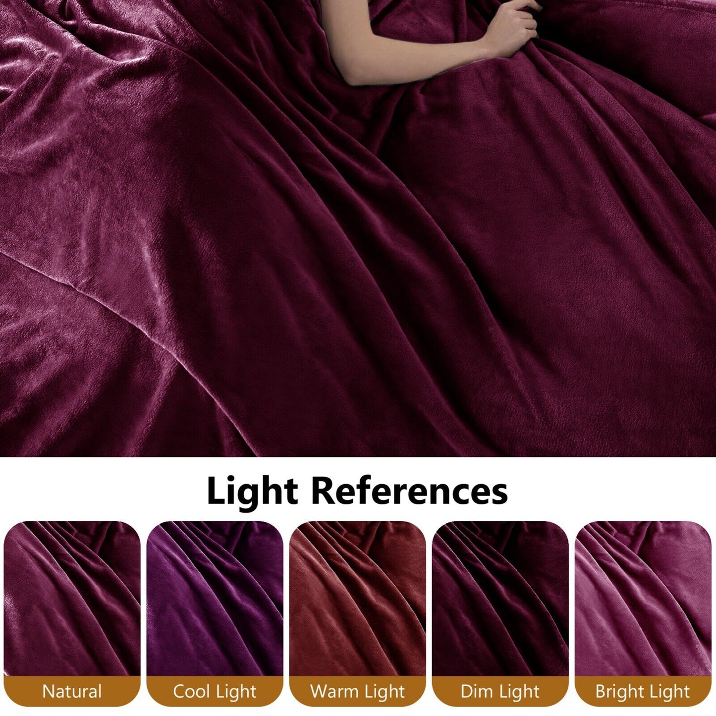 Large Fleece Blanket Throw Reversible Soft Warm Bed Sofa Blanket Double & King