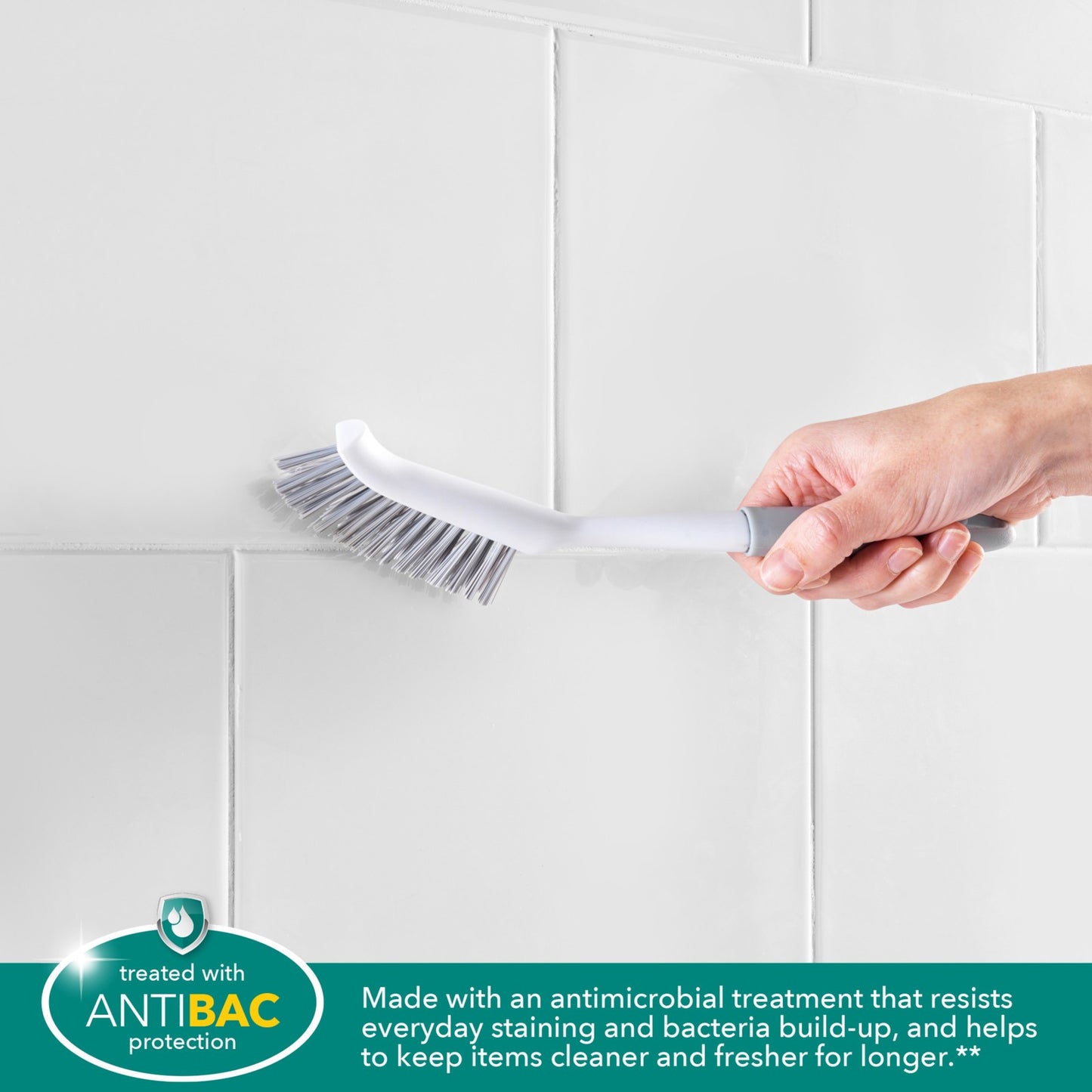 Beldray Dish Scrubbing Brush Antibac Washing up Pot Pan Bottle Cleaner Slim Head