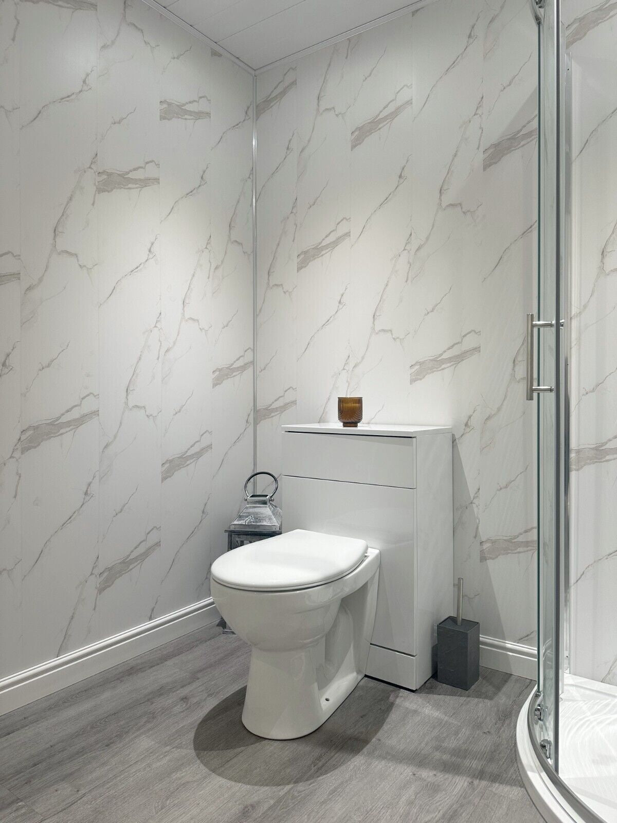 10 White Black Grey Sparkle & Marble Shower Wall Panels PVC Bathroom Cladding