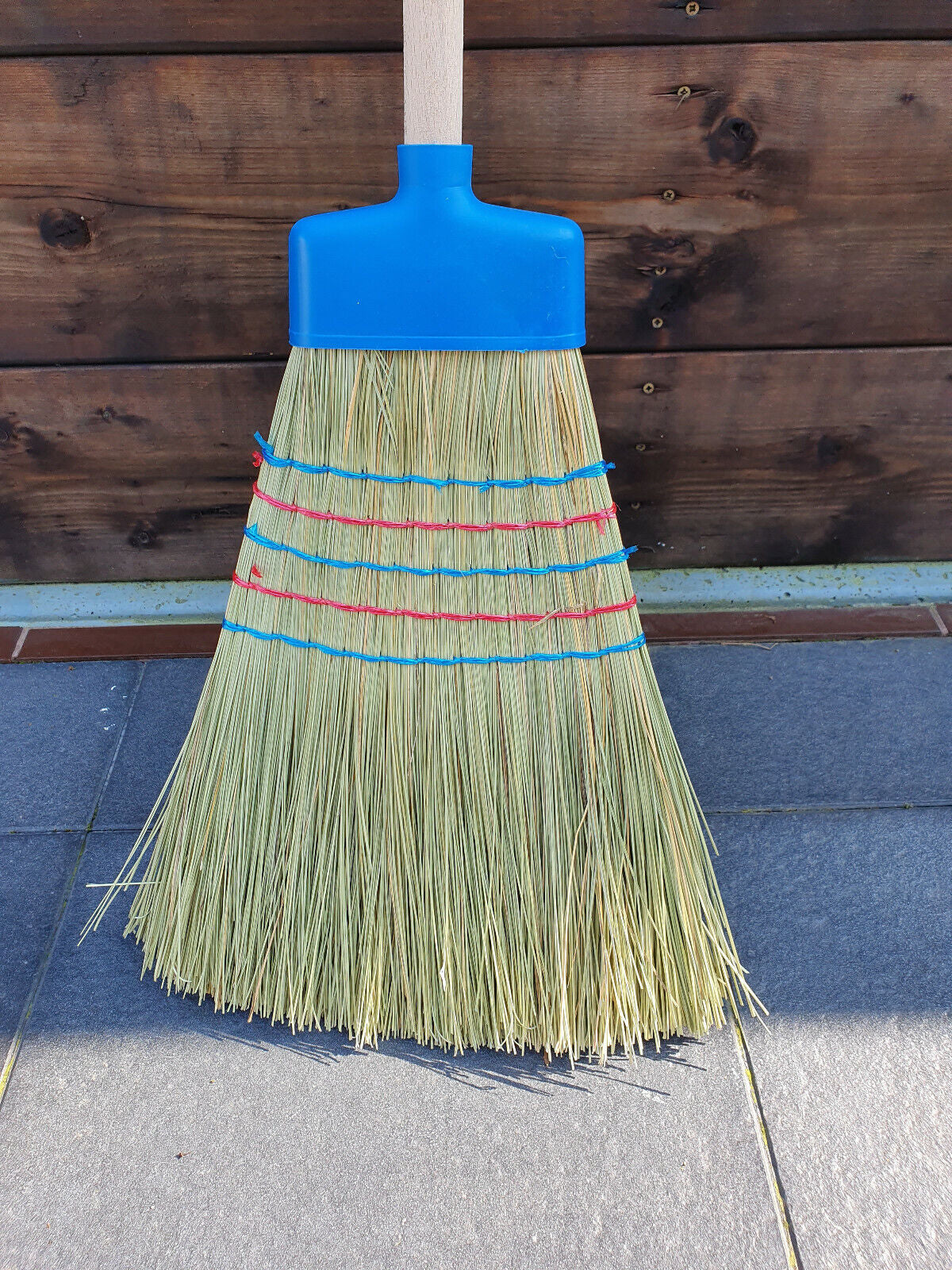 1.2M Traditional Outdoor Garden Sweeping Brush Floor Yard Wooden Broom Handle