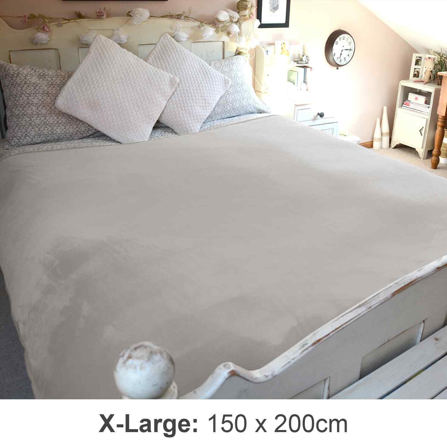 Large Blanket Fleece Throw Sofa Bed Luxury Soft Warm for Winter Single Double UK