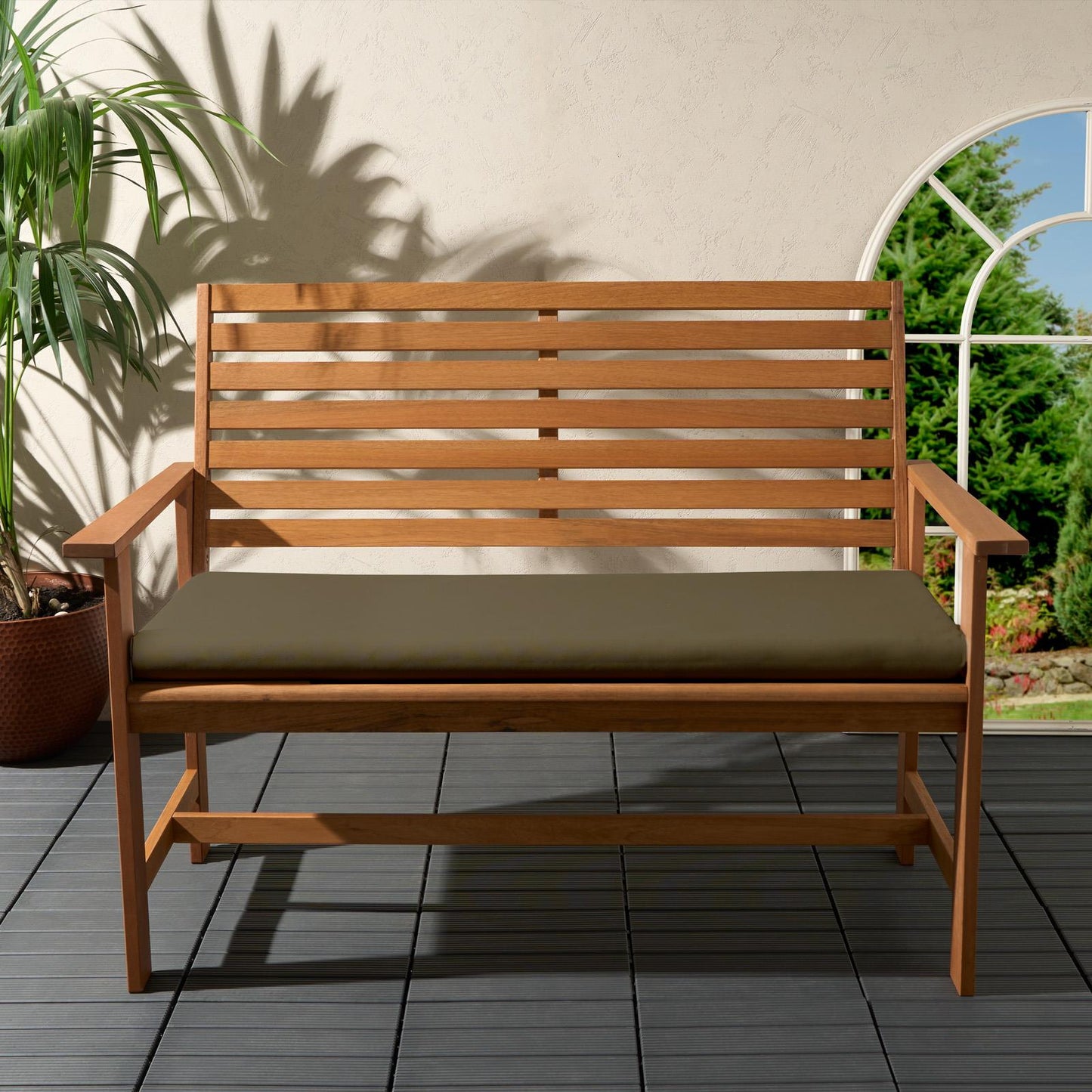 Waterproof Bench Cushion Pads Outdoor Garden 2/3 Seater Furniture Chair Cover