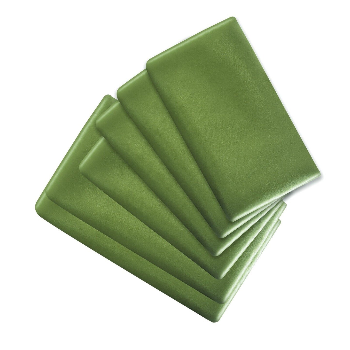 ROOEE 6PCS Satin Silk Complete Bedding Set Fitted Sheet Duvet Cover Pillow Cases