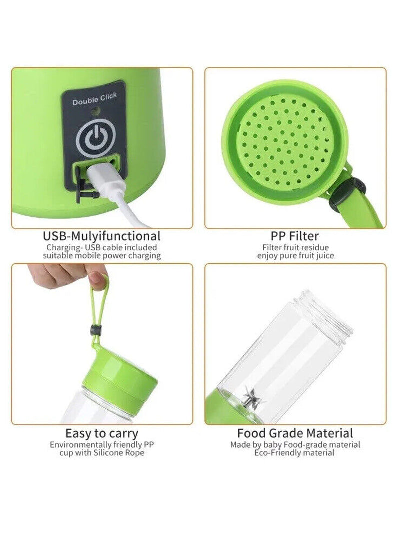 Portable Electric Blender Juicer Fruit Blender Maker Milk Shaker Upgraded