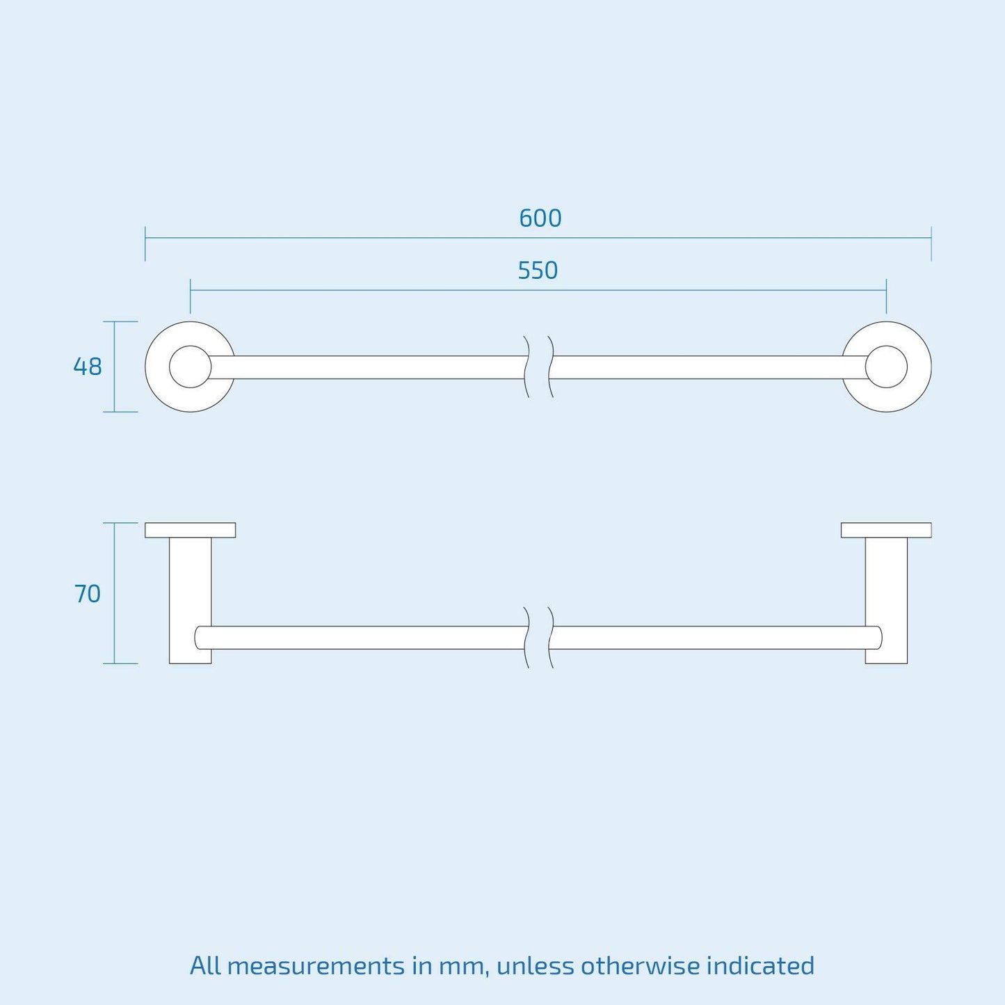 Modern round Black Matte Bathroom Accessories