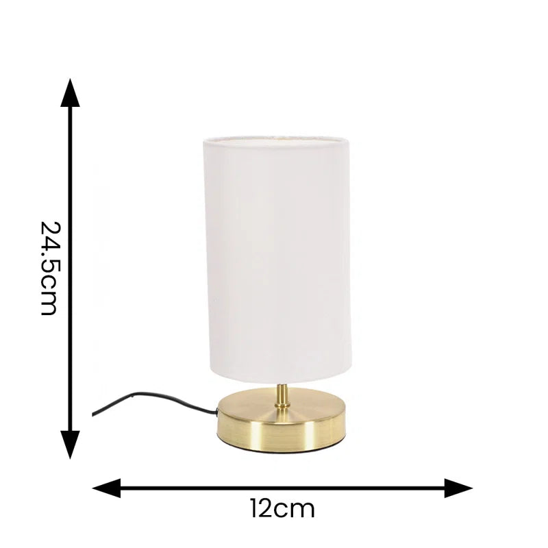 Romica Pair of Touch Table Lamps with Fabric Shades