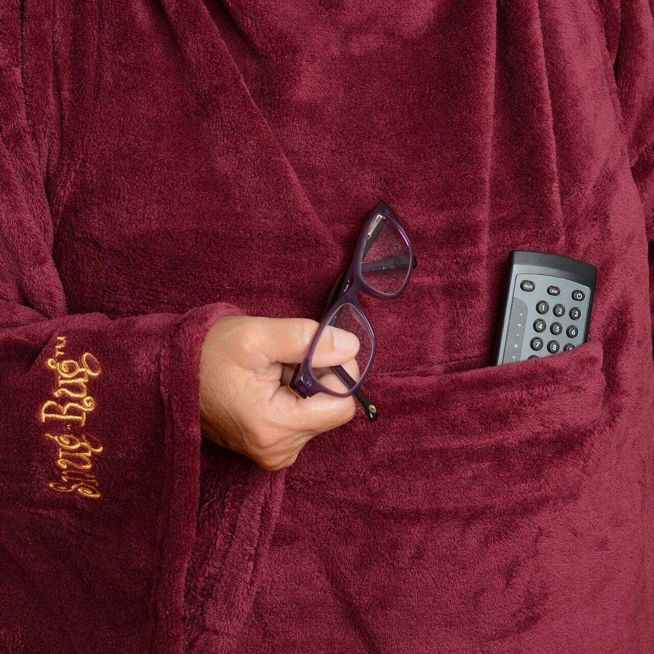 Genuine Snug Rug DELUXE ™ ADULT Cosy Warm SLEEVED Arms Blanket Fleece Official