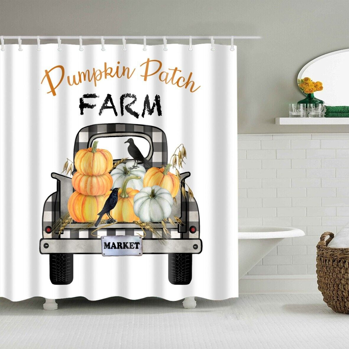 Funny Animals Shower Curtain Cute Cartoon 3D Shower Curtain Funny Cats 12 Hook