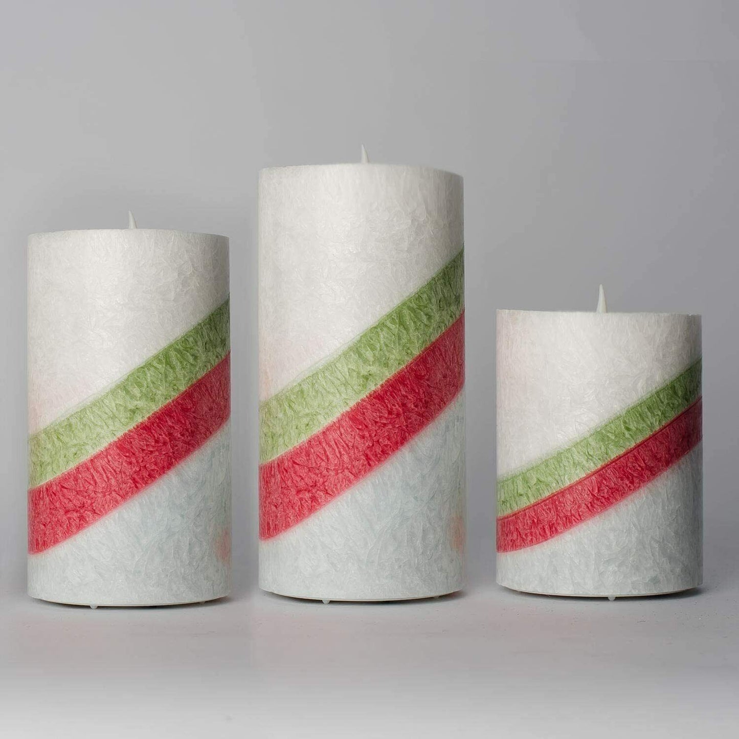 3X LED Flameless Candles Battery Operated Lights Colourful Christmas Theme Lamps