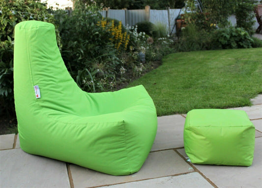 Bean Bag Large Gaming Chair Beanbag Indoor & Outdoor Garden Chair Incl Footstool