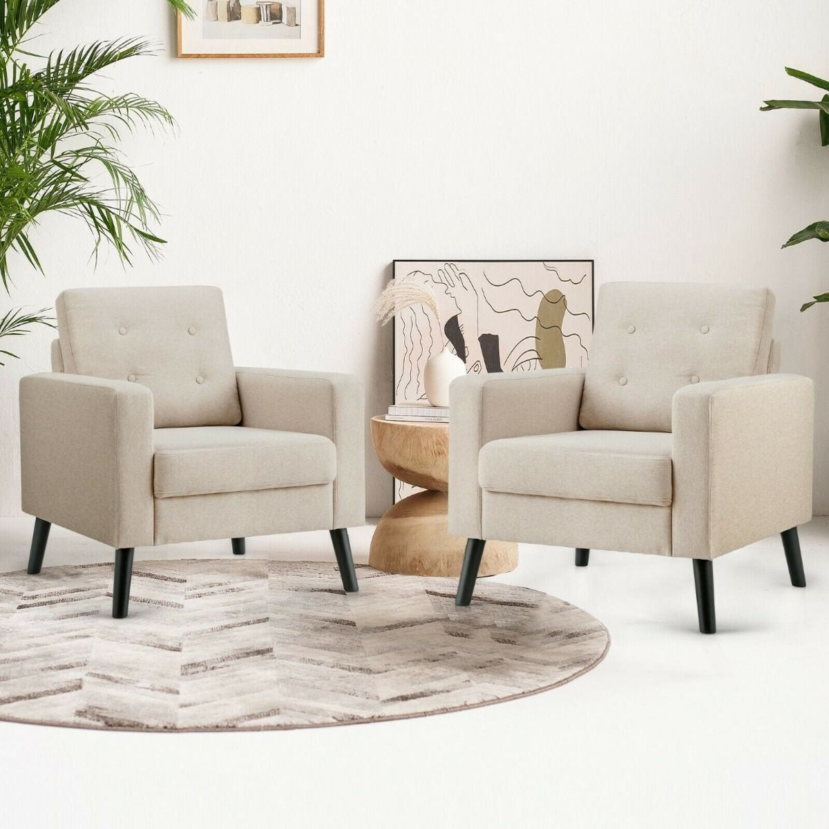 Modern Upholstered Accent Sofa Chair for Living Room