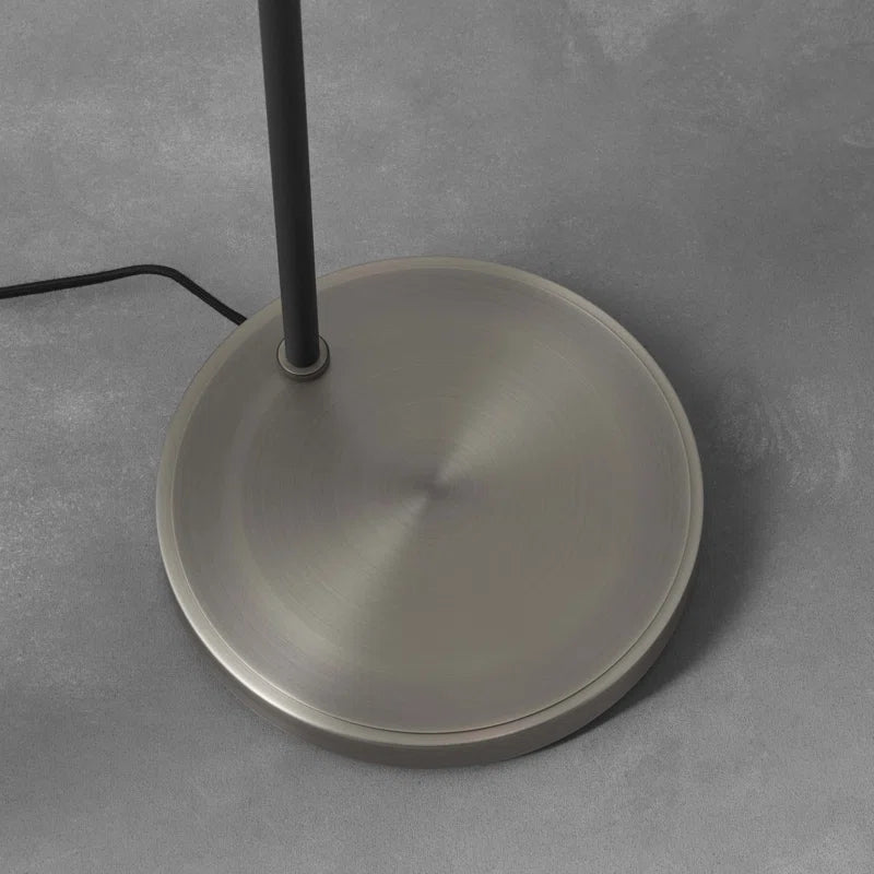 Salzman 148Cm Brushed Silver Task Floor Lamp