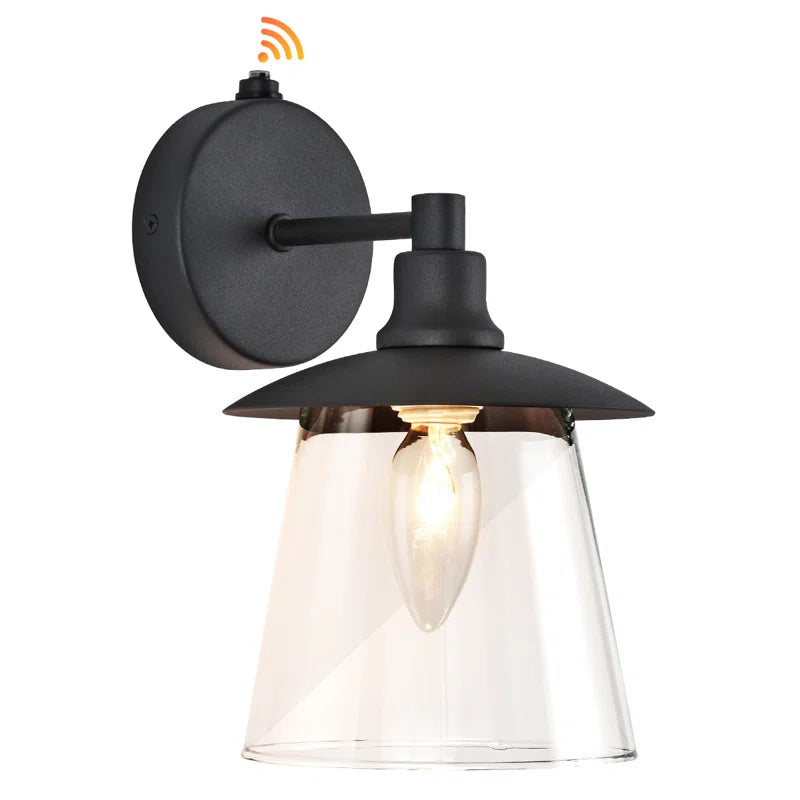Seerat Matte Black 20Cm H Outdoor Barn Light with Dusk to Dawn