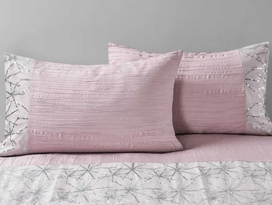 Crinkle Glitter Sequin Panel Shimmering Duvet Set