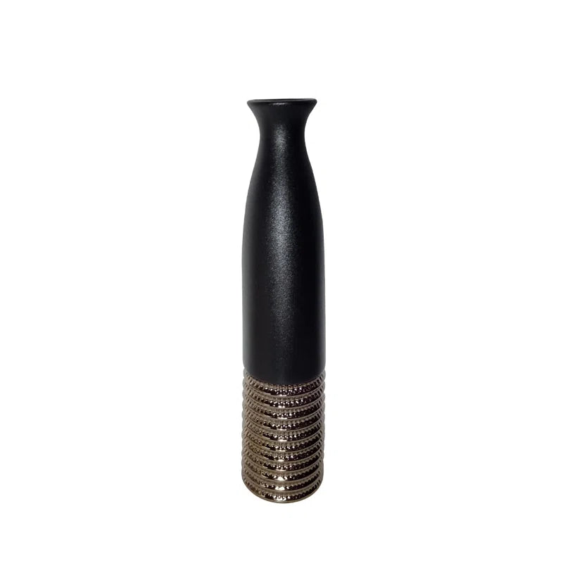Textured Ceramic Floor Vase for the Living Room, Modern Decorative Vase