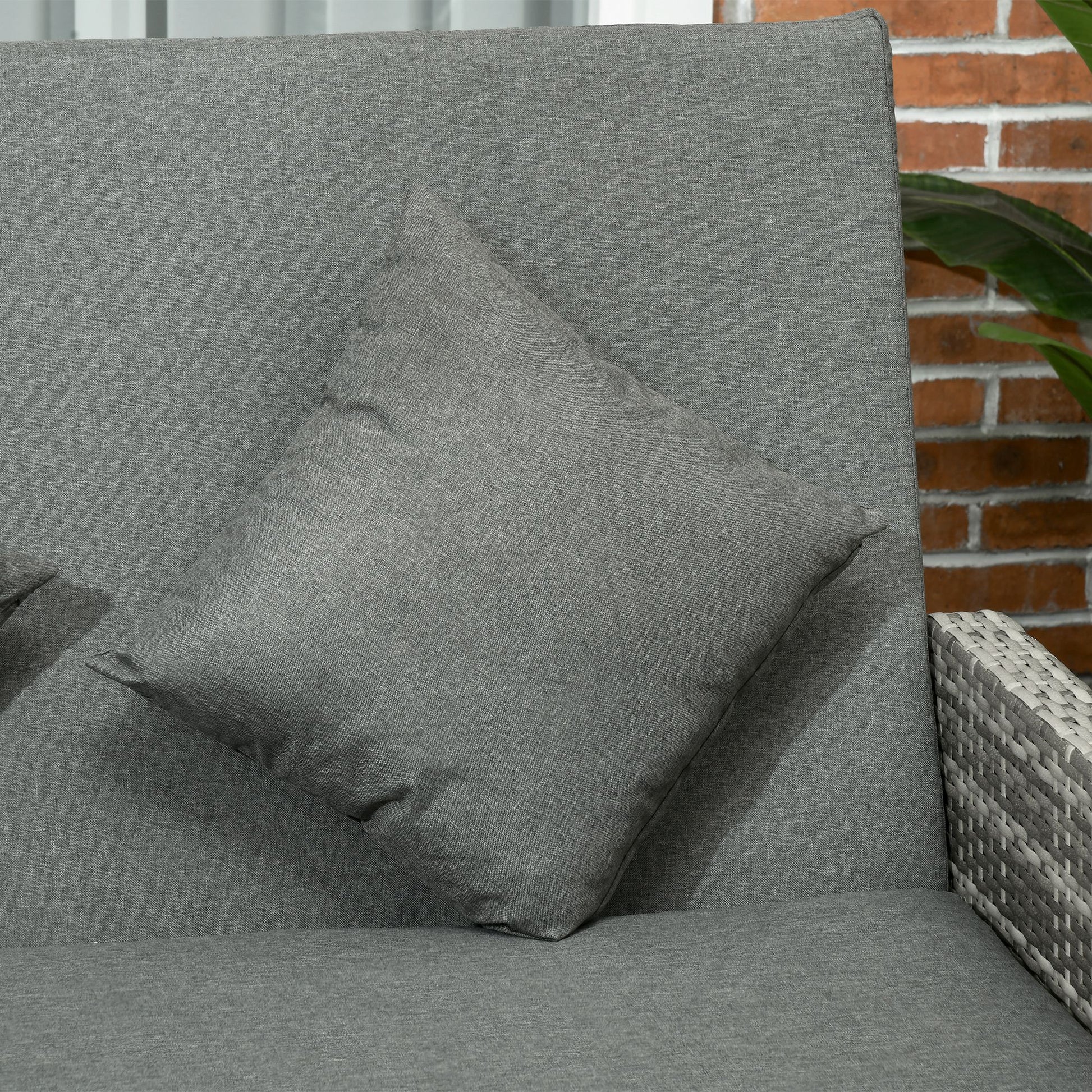 Garden Rattan Furniture Set 2 Seater Patio Sun Lounger Daybed Sunbed