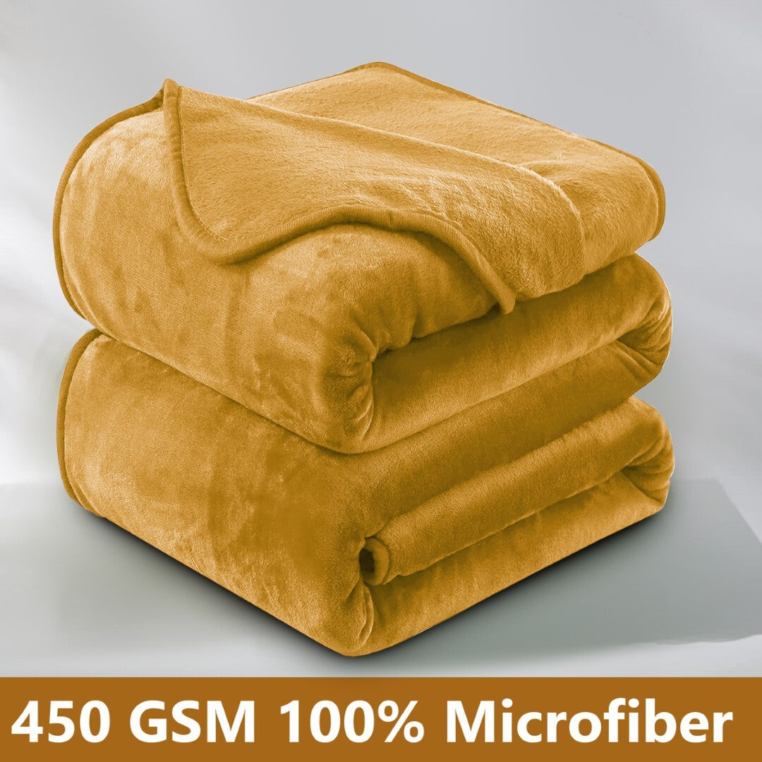 Large Fleece Blanket Throw Reversible Soft Warm Bed Sofa Blanket Double & King
