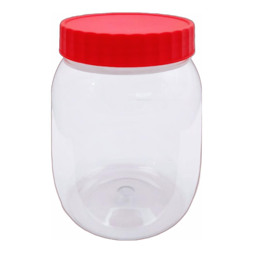 3 PLASTIC STORAGE Containers with Screw Top Lids Food Canisters JARS Large 500ML