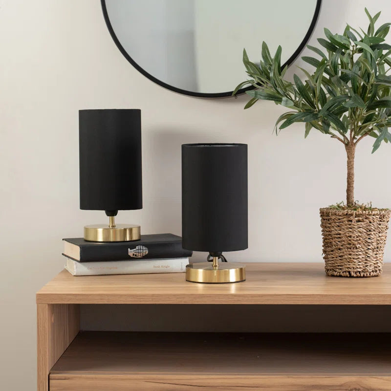 Romica Pair of Touch Table Lamps with Fabric Shades