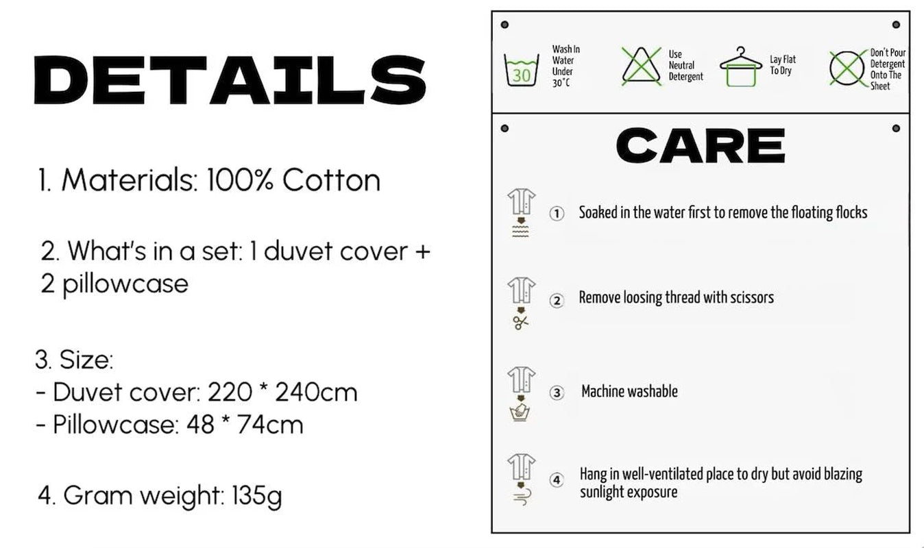 Whimsical Cute Cloud Stripe Queen Size Cotton Duvet Cover Set with Pillowcases