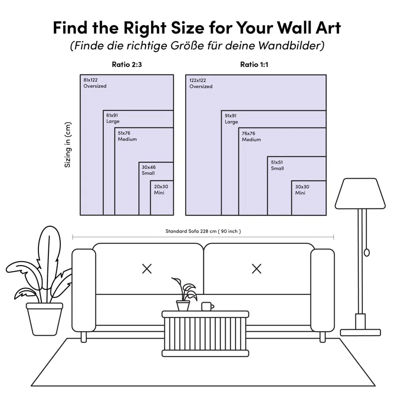 Gold and Blue Abstract - Wrapped Canvas Print