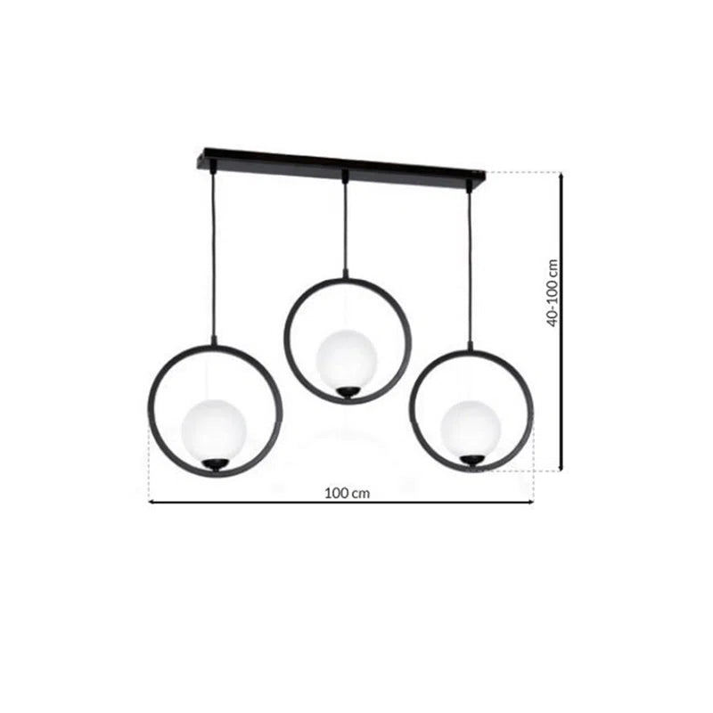Alvey 3-Light Kitchen Island Globe Pendant