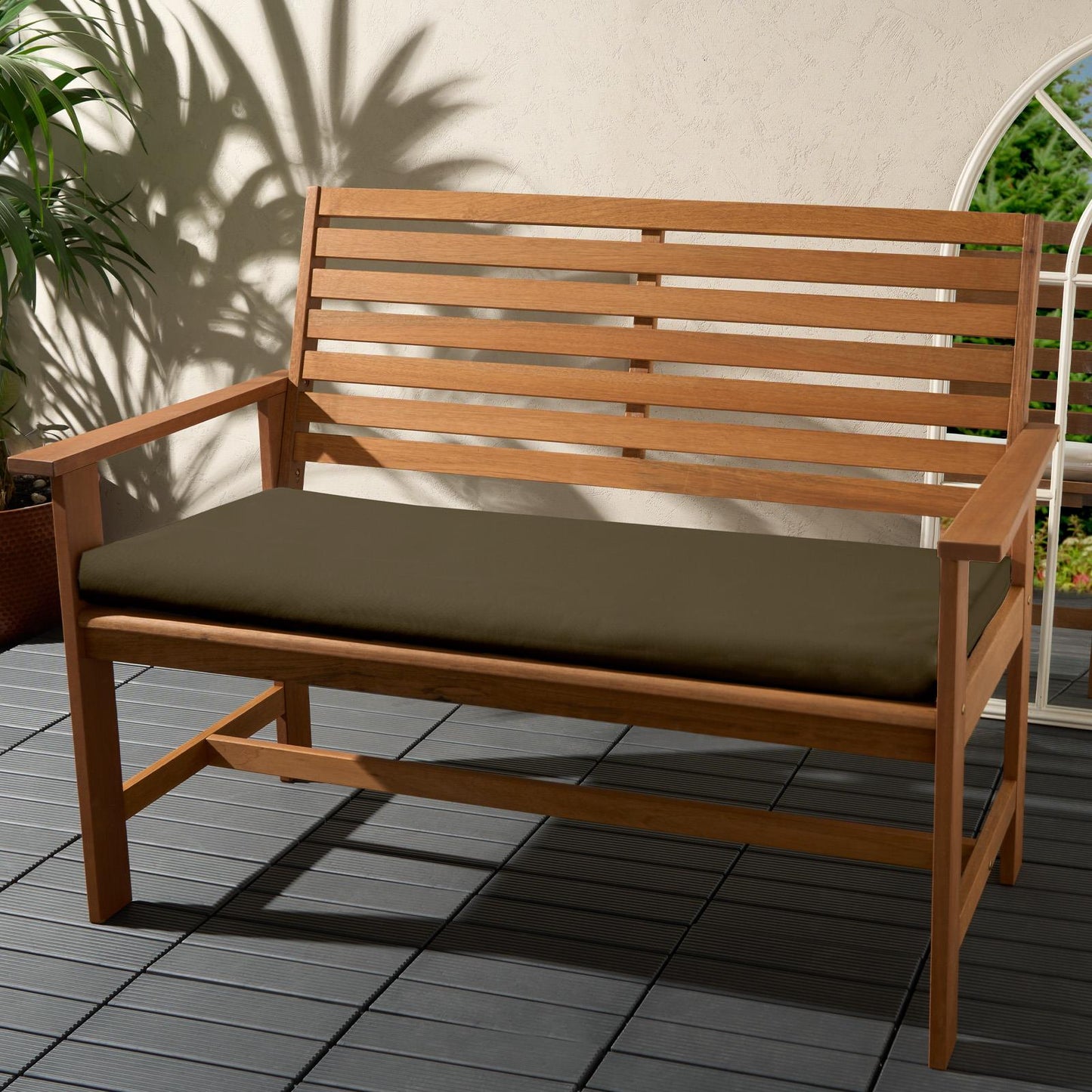 Waterproof Bench Cushion Pads Outdoor Garden 2/3 Seater Furniture Chair Cover